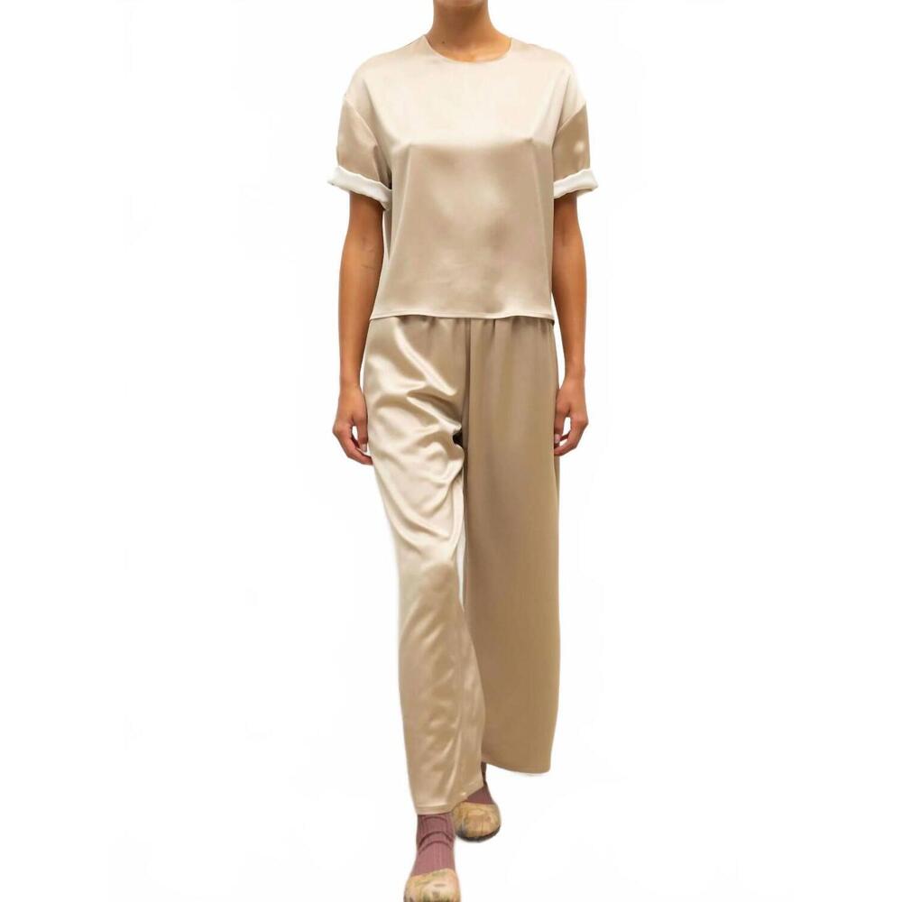 NEW LESET barb crop drawstring pant in sand - Picture 2 of 3